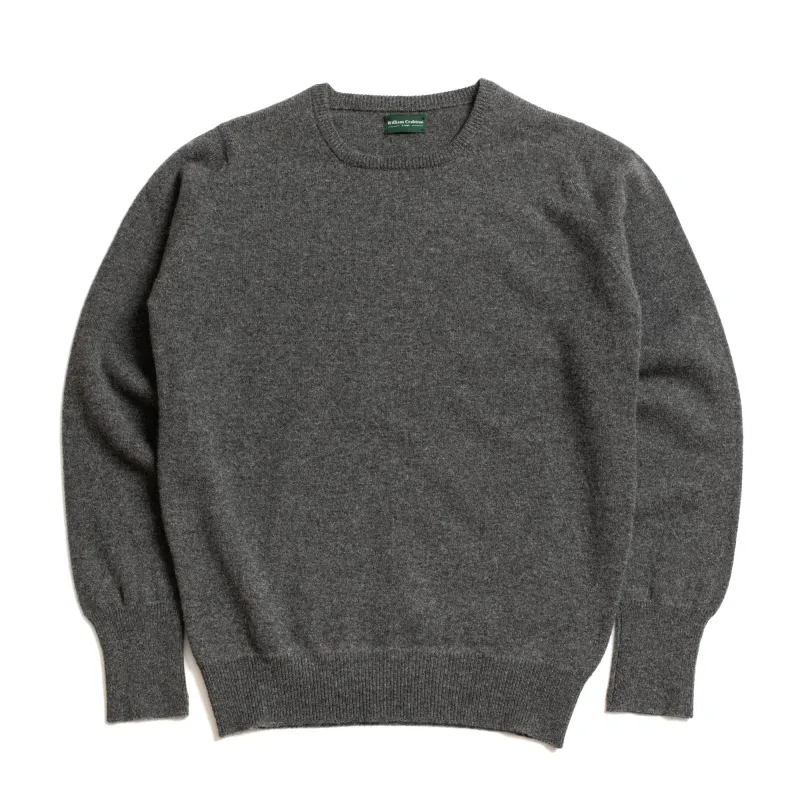 Ash 2 Ply Lambswool Crew Neck Jumper sold by William Crabtree & Sons
