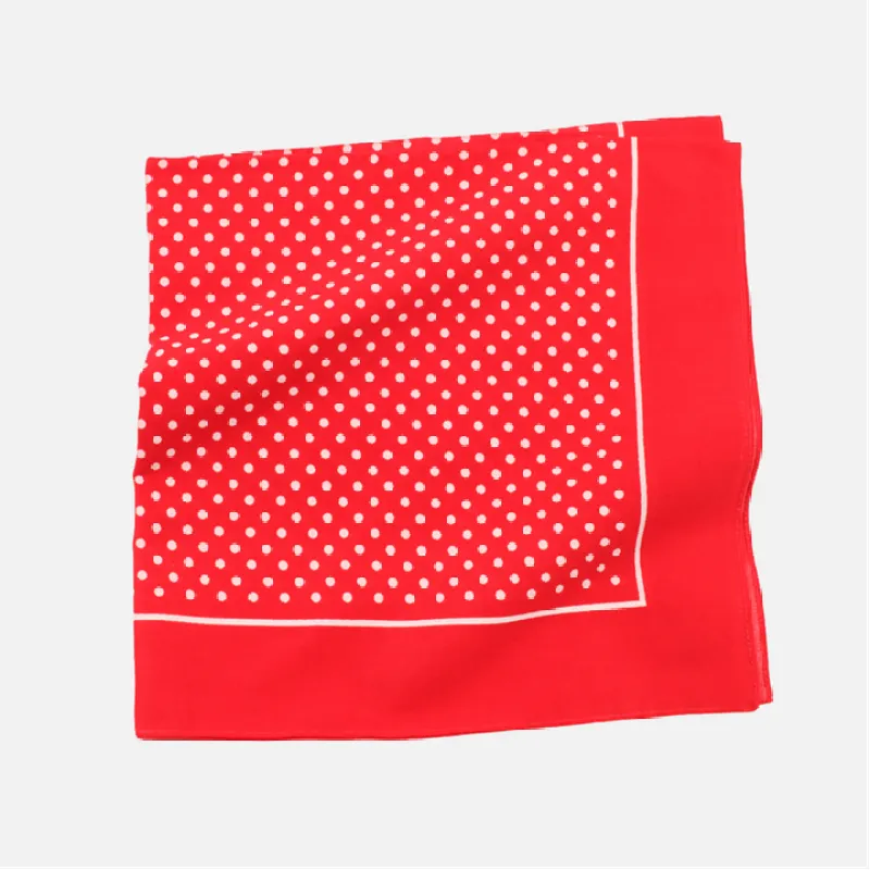 Red/White Small Spot Cotton Handkerchief made by William Crabtree & Sons
