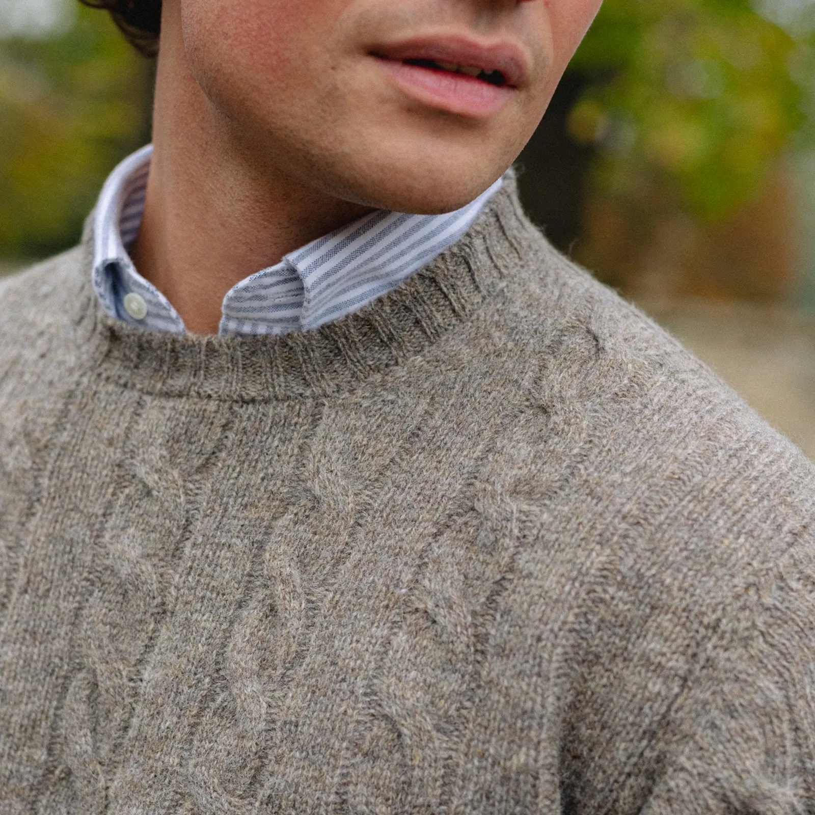 Otter Cable Shetland Knit Jumper sold by William Crabtree & Sons product image thumbnail 5
