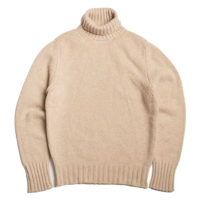 Oatmeal Wool Cashmere Roll Neck sold by William Crabtree & Sons