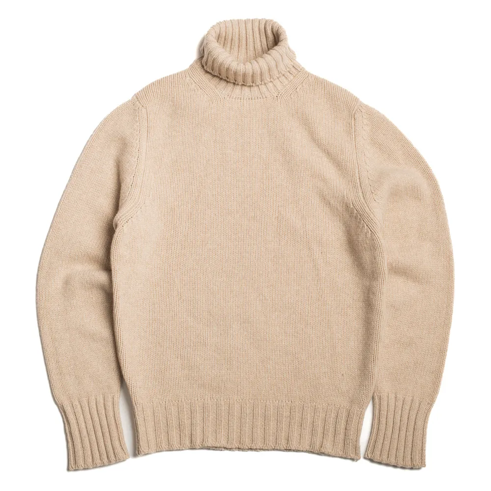Oatmeal Wool Cashmere Roll Neck sold by William Crabtree & Sons