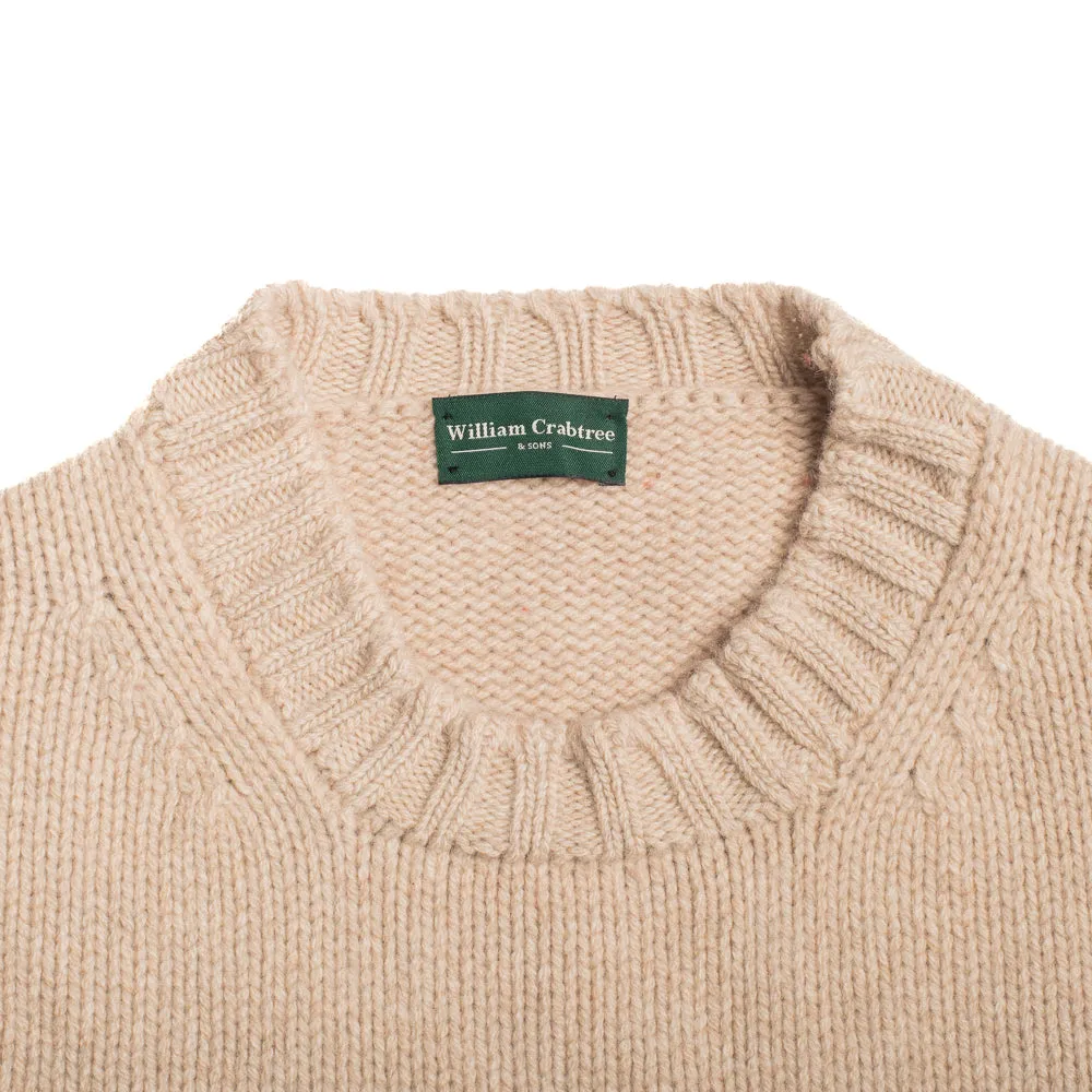 Oatmeal Wool Cashmere Crew Neck sold by William Crabtree & Sons product image thumbnail 2