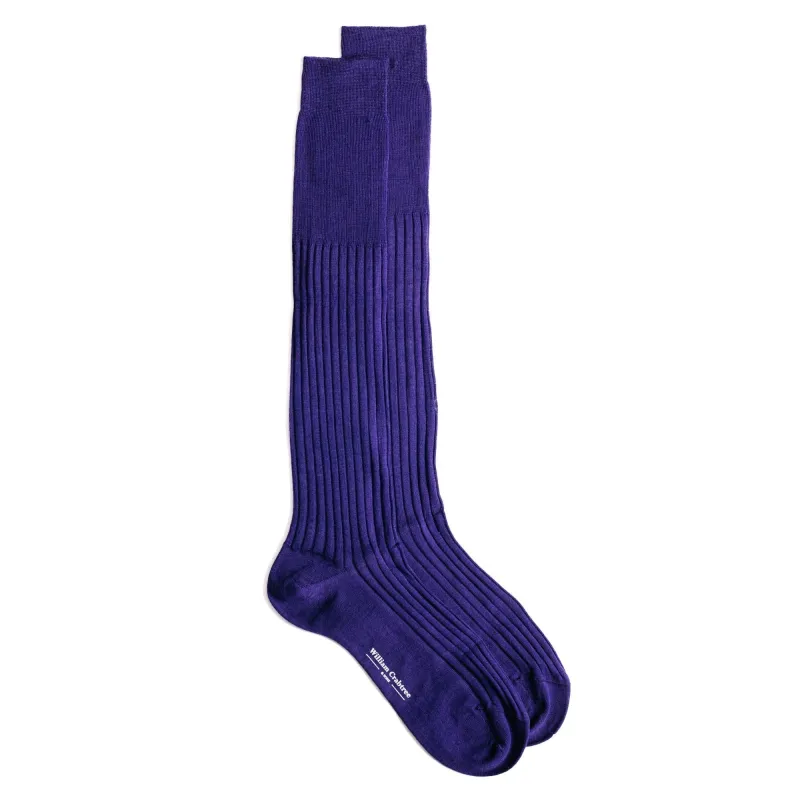 Purple Long Fine Wool Socks sold by William Crabtree & Sons