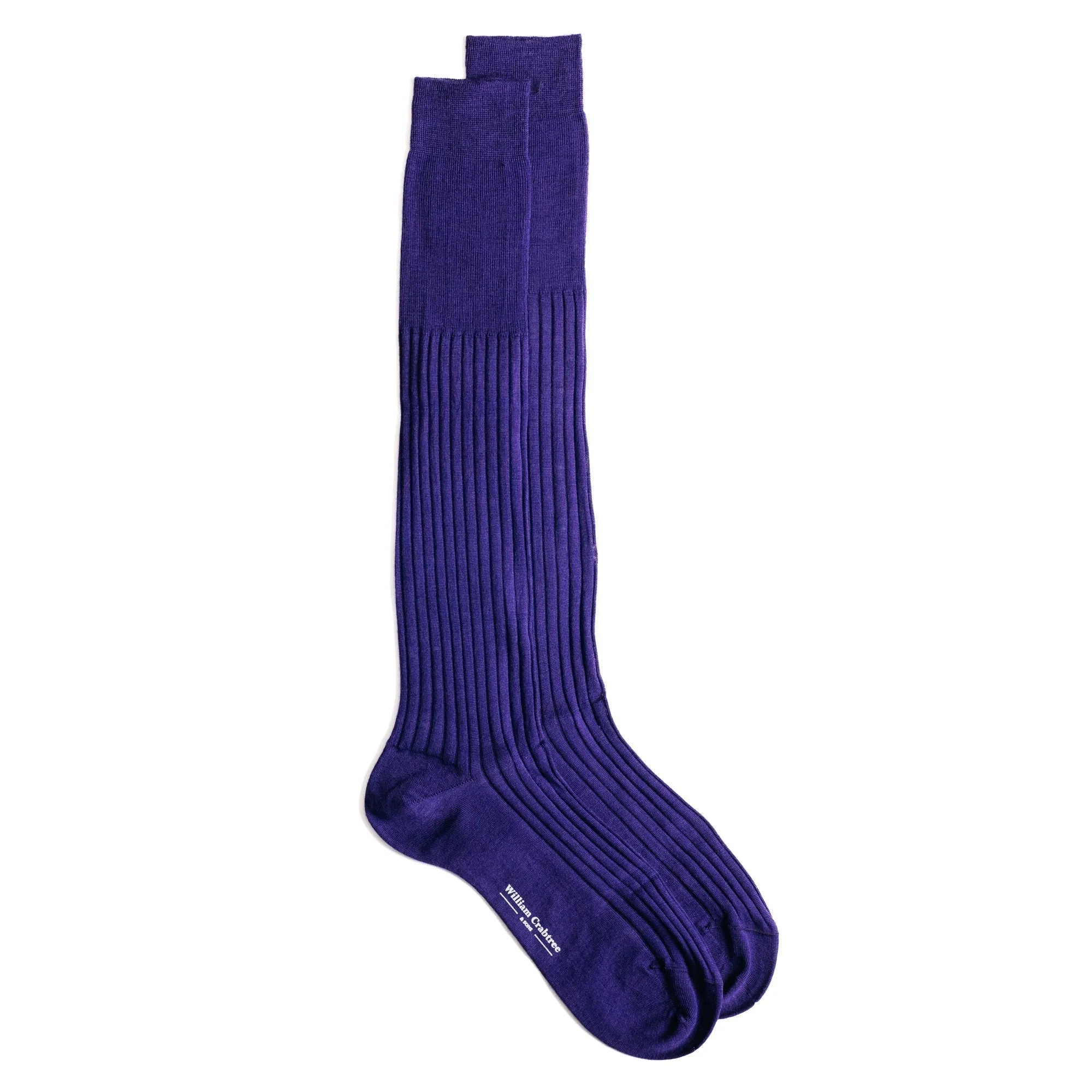 Purple Long Fine Wool Socks sold by William Crabtree & Sons