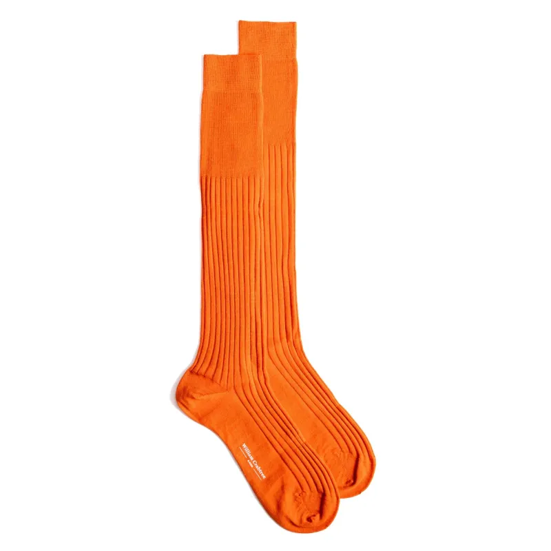Pumpkin Long Fine Wool Socks sold by William Crabtree & Sons