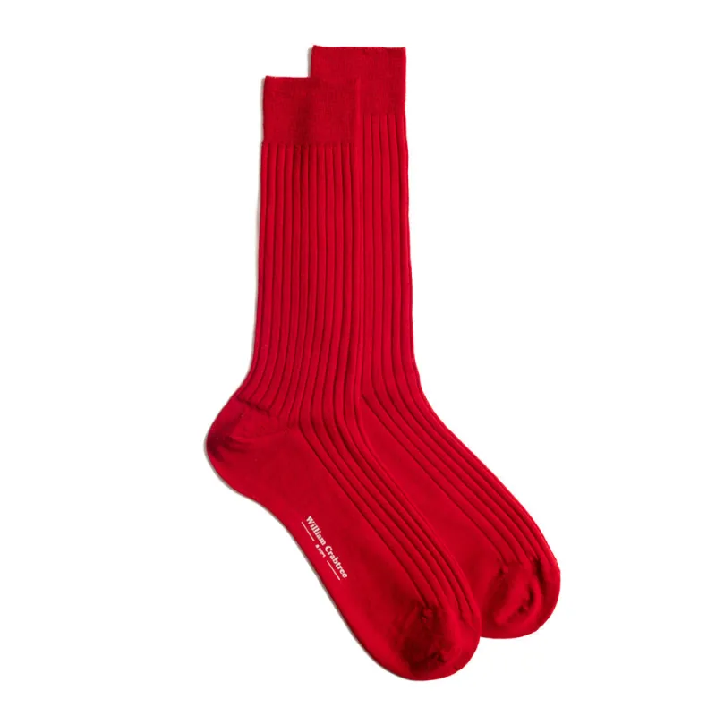 Scarlet Fine Wool Socks sold by William Crabtree & Sons