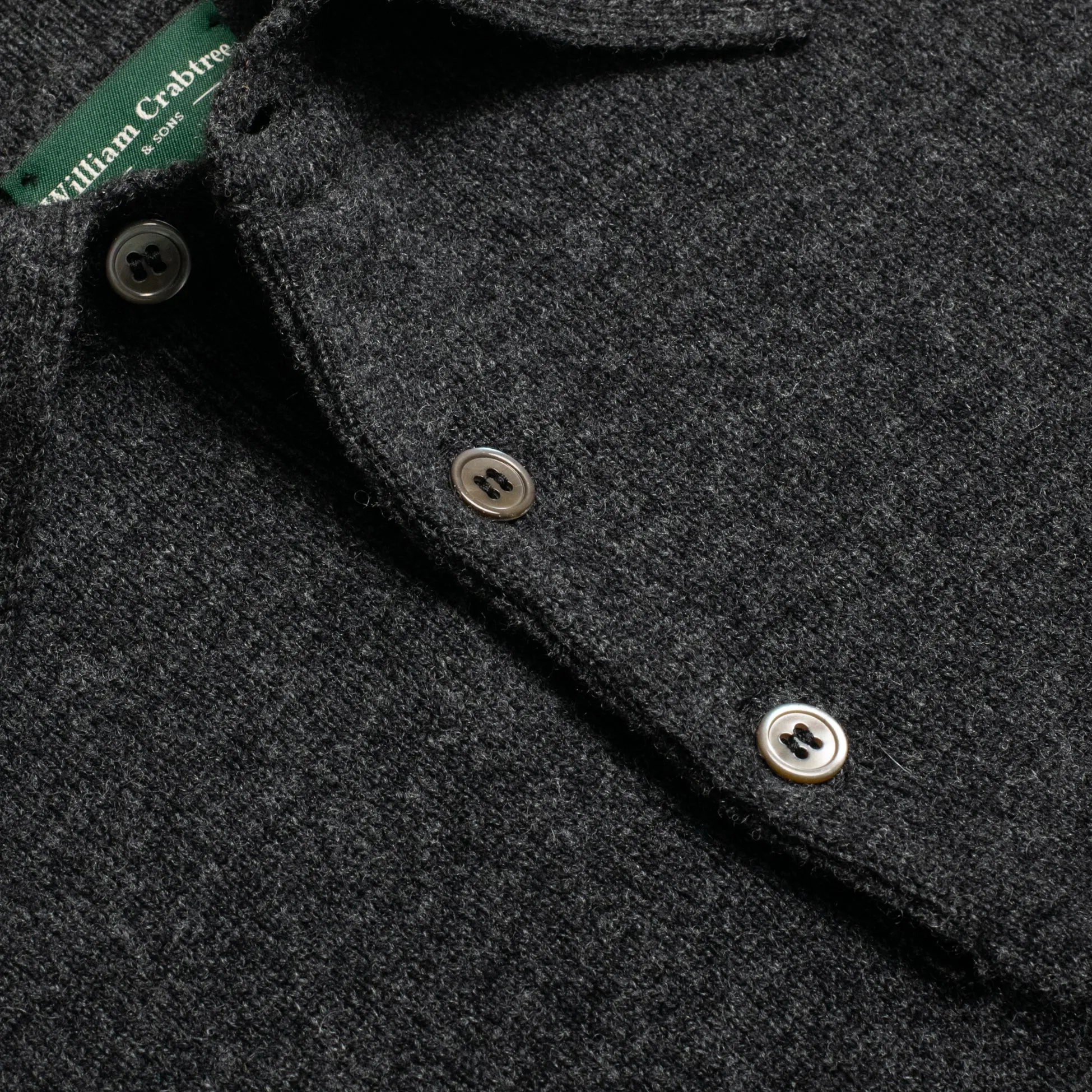 Charcoal 2 Ply Lambswool Sportshirt sold by William Crabtree & Sons product image thumbnail 2