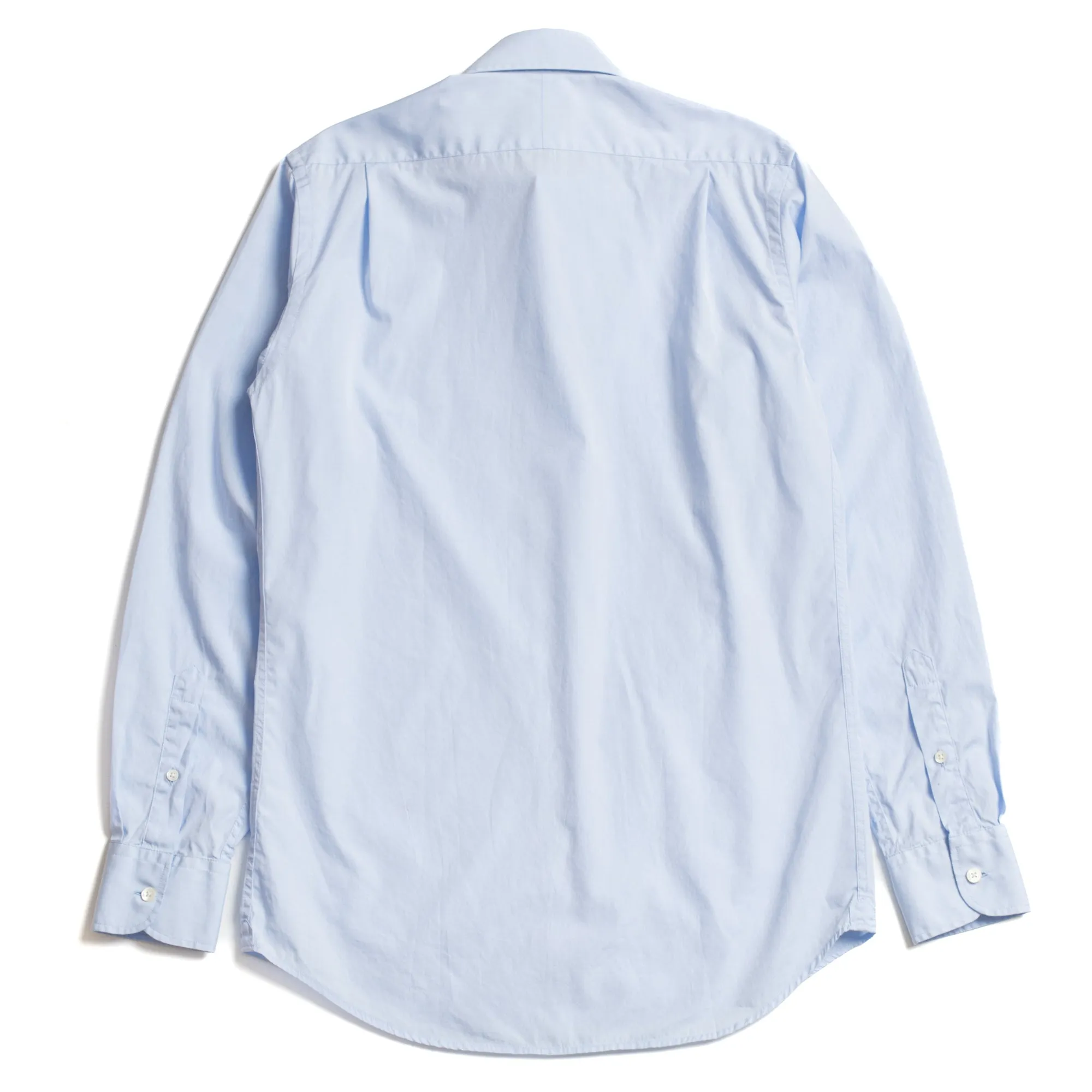 Sky Blue Poplin Semi-spread Collar Shirt sold by William Crabtree & Sons product image thumbnail 4
