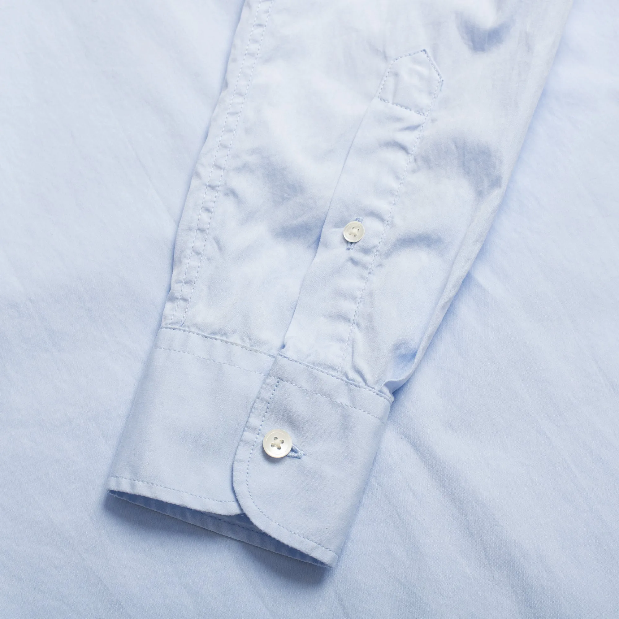 Sky Blue Poplin Semi-spread Collar Shirt sold by William Crabtree & Sons product image thumbnail 5