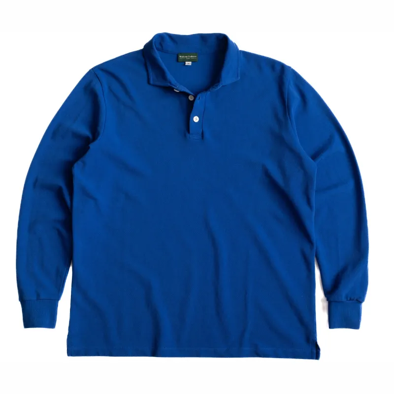 Royal Blue Long Sleeved Polo Shirt sold by William Crabtree & Sons