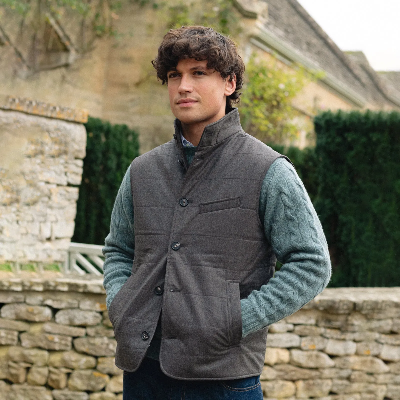 Mushroom Grasmere Gilet sold by William Crabtree & Sons product image thumbnail 2