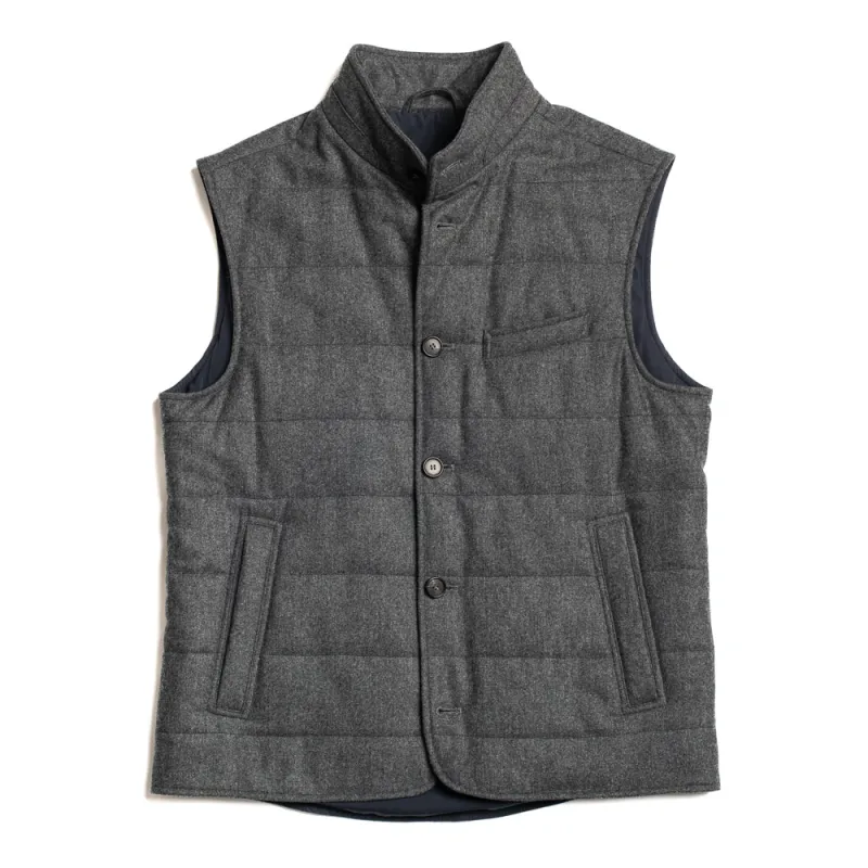Flannel Grey Grasmere Gilet sold by William Crabtree & Sons