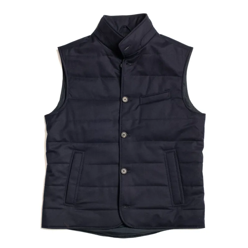 Navy Grasmere Gilet sold by William Crabtree & Sons