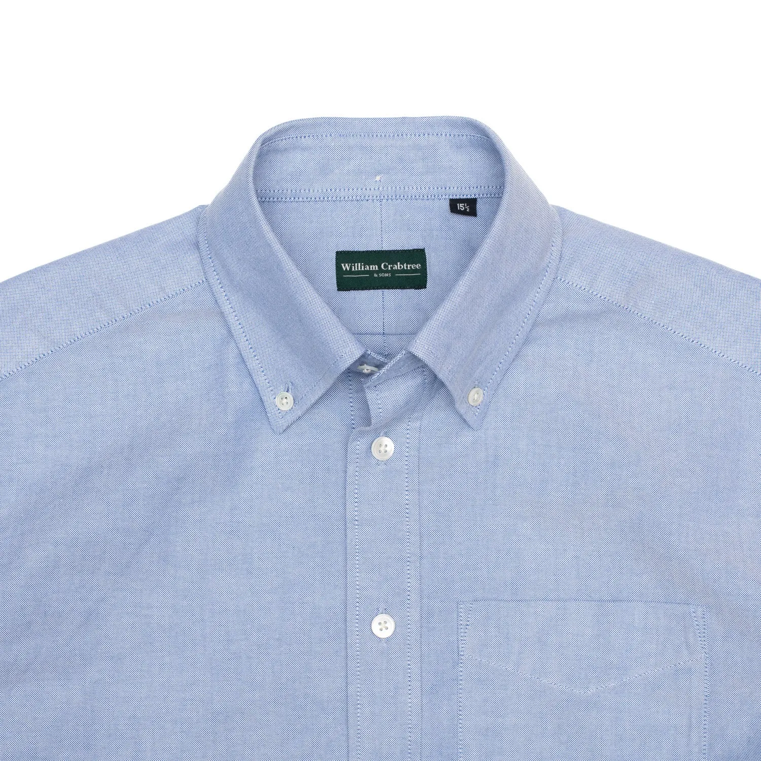 Blue Oxford Button Down Shirt sold by William Crabtree & Sons product image thumbnail 2