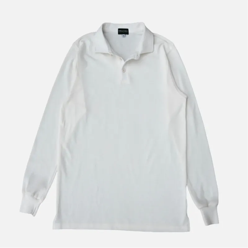 Antique White Long Sleeved Polo Shirt sold by William Crabtree & Sons
