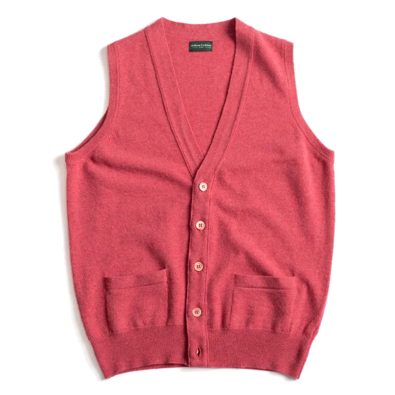 Rhubarb Geelong Lambswool Waistcoat sold by William Crabtree & Sons