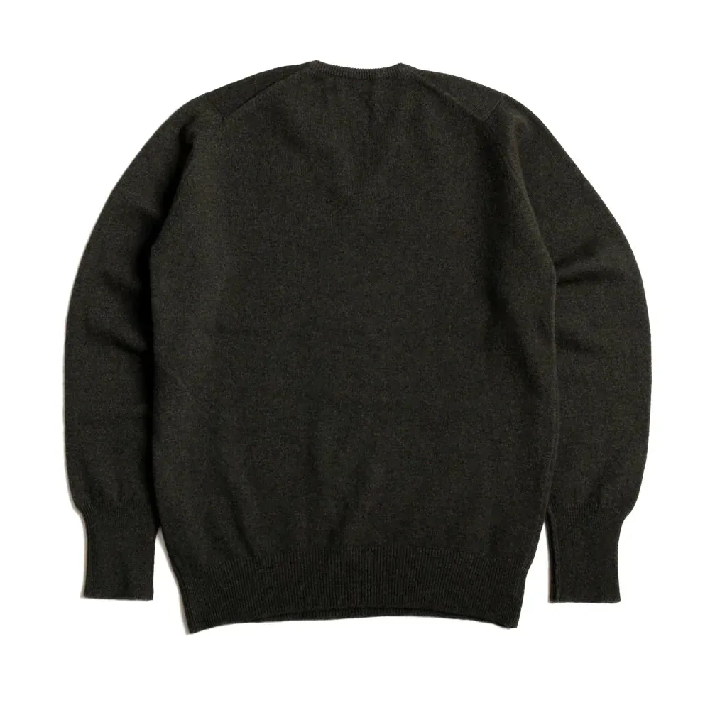 Seaweed 2 Ply Lambswool V-Neck sold by William Crabtree & Sons product image thumbnail 3