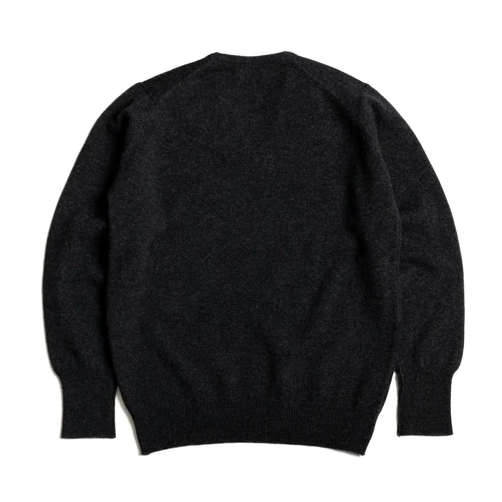 Charcoal 2 Ply Lambswool V-Neck sold by William Crabtree & Sons product image thumbnail 2