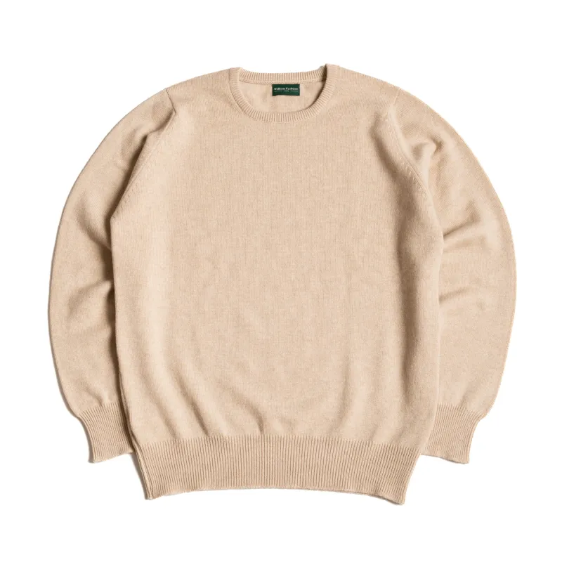 Linen 2 Ply Cashmere Crew Neck sold by William Crabtree & Sons