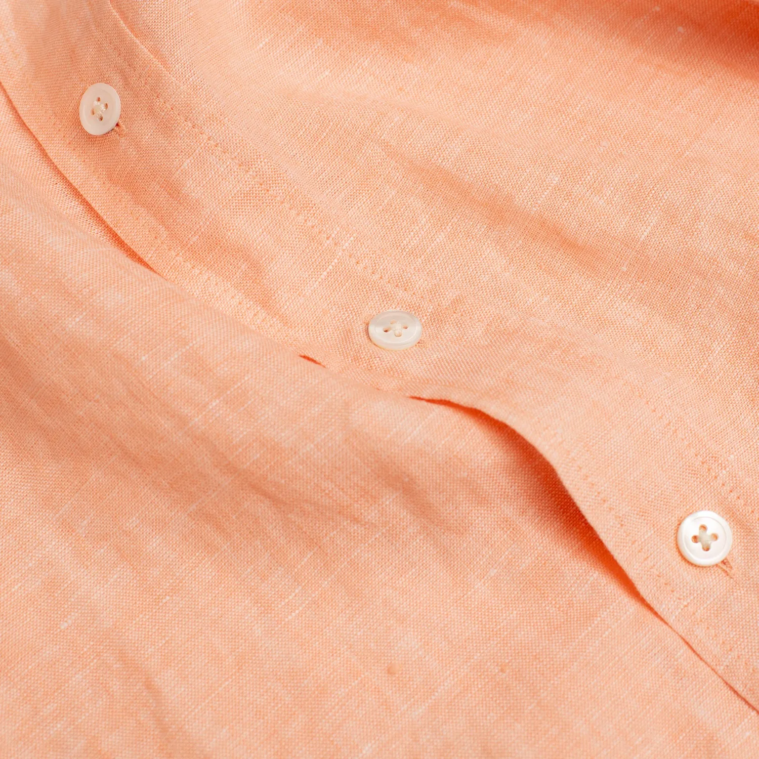 Peach Linen Shirt sold by William Crabtree & Sons product image thumbnail 5
