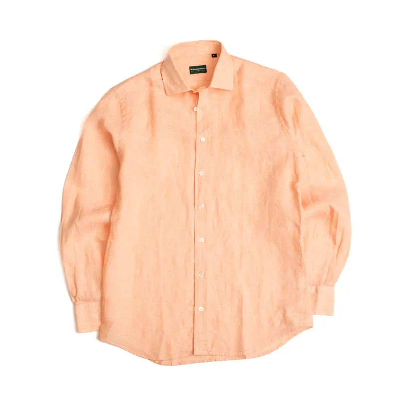 Peach Linen Shirt sold by William Crabtree & Sons