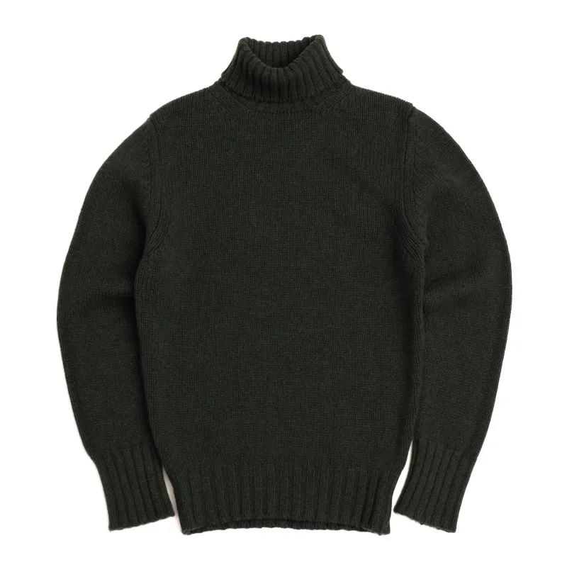 Conifer Green Wool Cashmere Roll Neck sold by William Crabtree & Sons