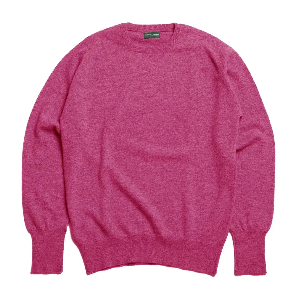 Loganberry 1 Ply Cashmere Crewneck sold by William Crabtree & Sons
