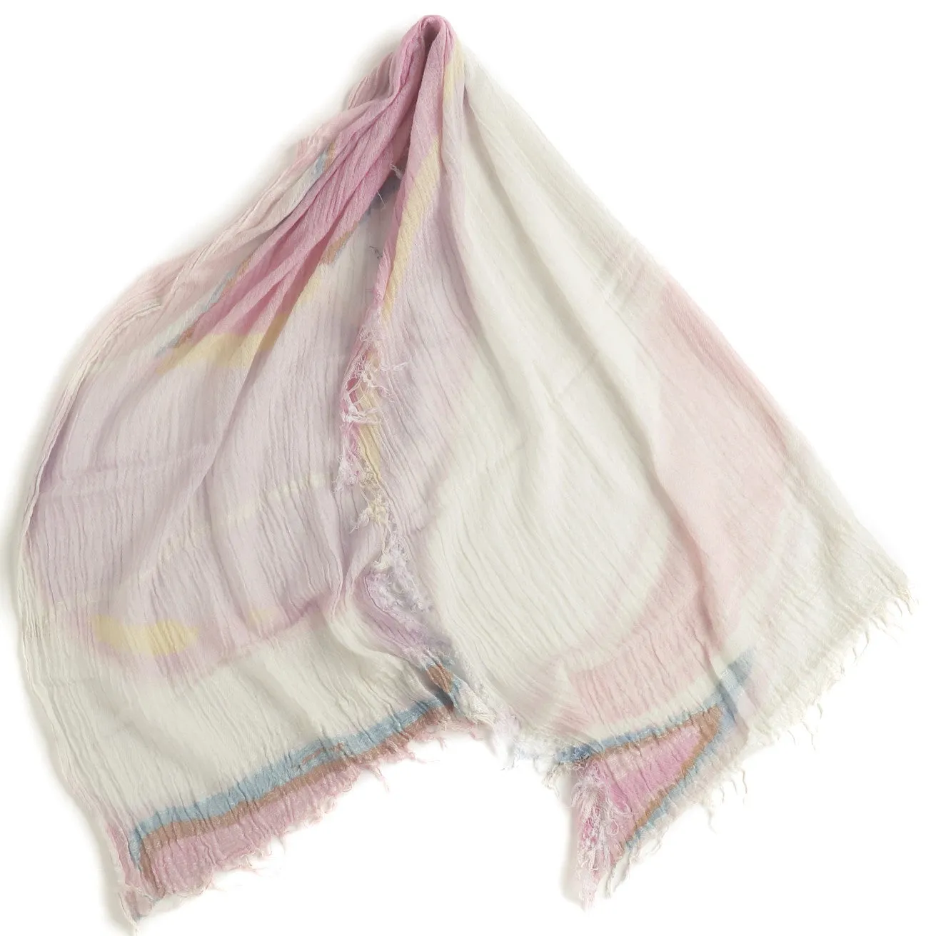 Pastel Pink Print Tamaki Niime Cotton Roots Shawl sold by William Crabtree & Sons