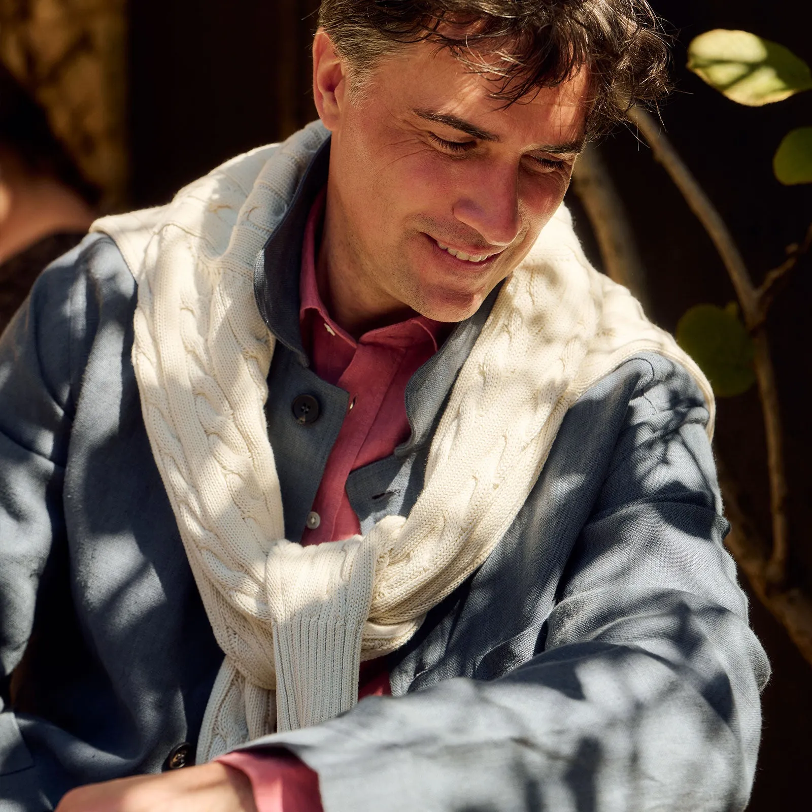 Ivory Cotton Cable Knit sold by William Crabtree & Sons