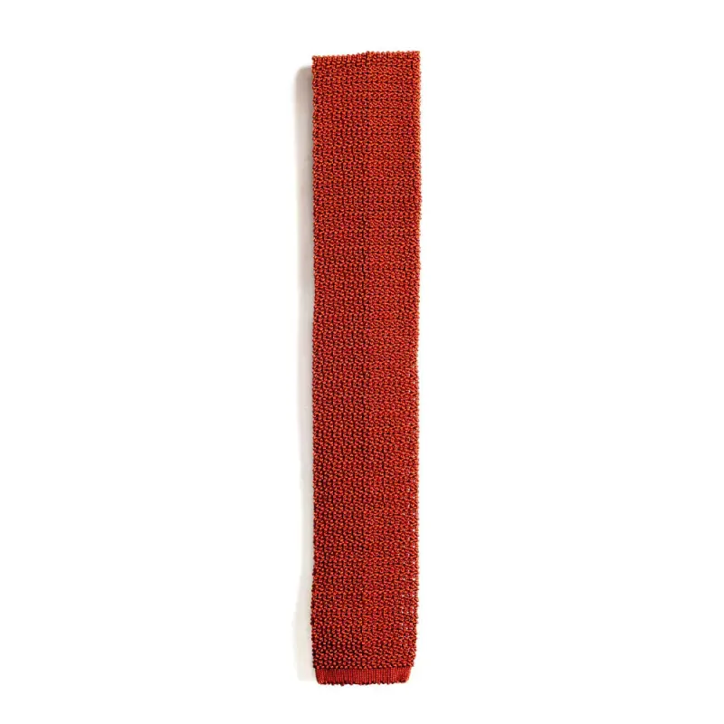 Copper Knitted Silk Tie made by William Crabtree & Sons