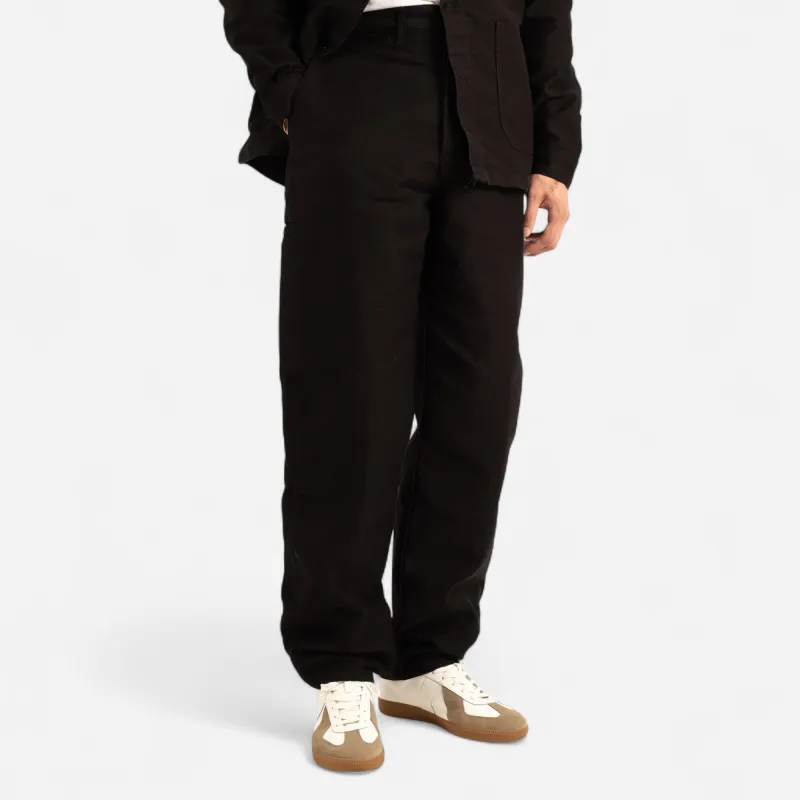 FRENCH MOLESKIN LARGEOT WORK PANTS - BLACK made by Universal Surplus