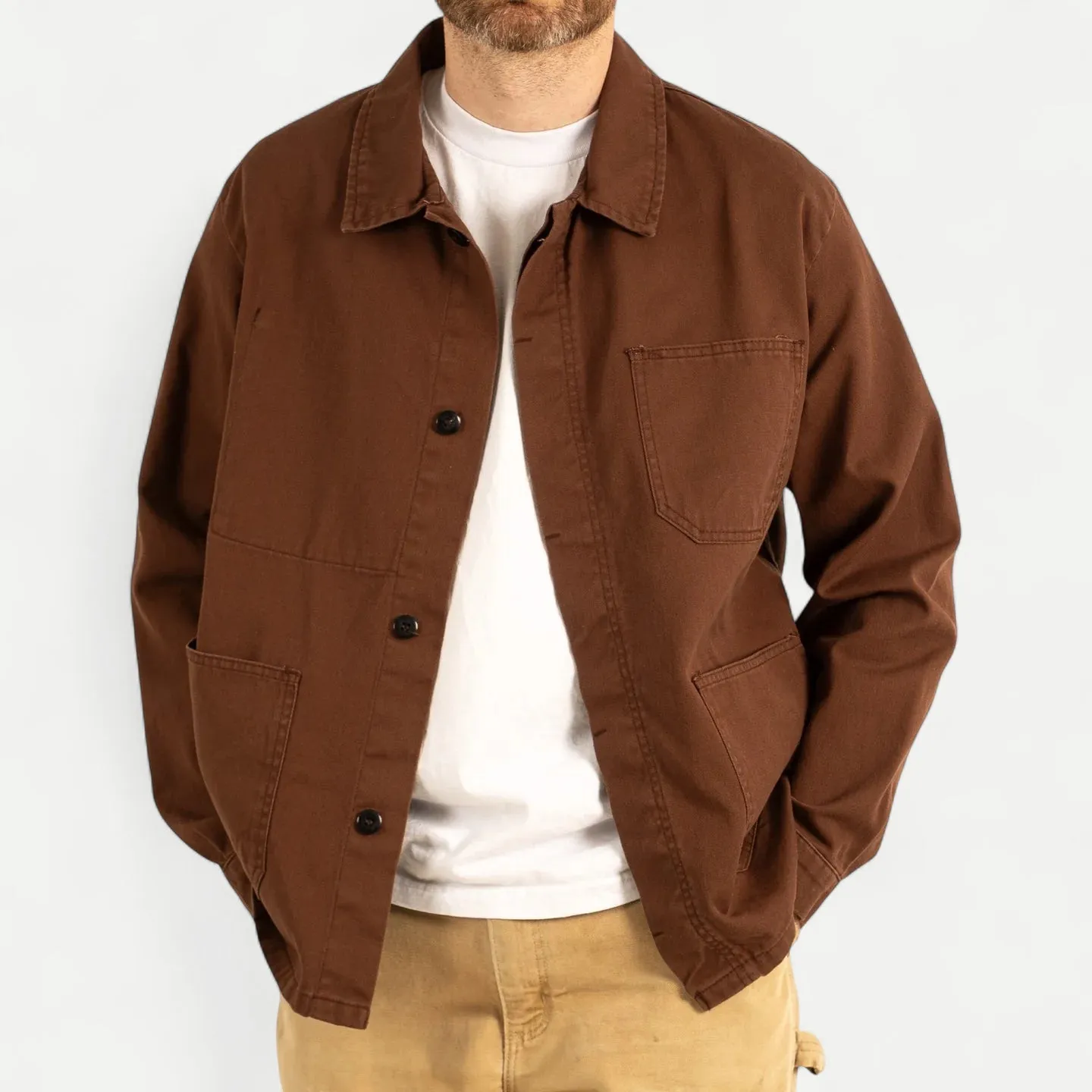 FRENCH CHORE JACKET - BROWN sold by Universal Surplus product image thumbnail 2