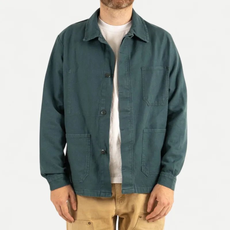 FRENCH CHORE JACKET - DARK GREEN made by Universal Surplus