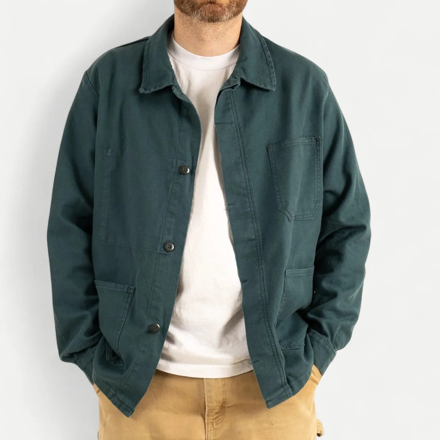 FRENCH CHORE JACKET - DARK GREEN sold by Universal Surplus product image thumbnail 3