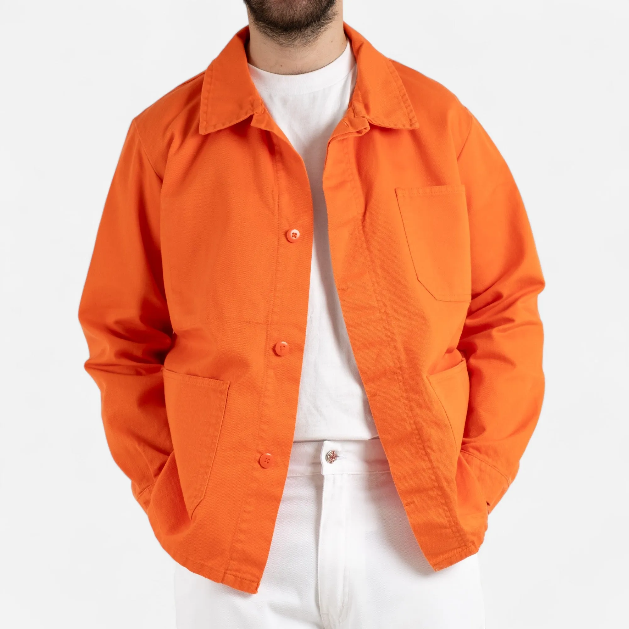 FRENCH CHORE JACKET - ORANGE sold by Universal Surplus product image thumbnail 3