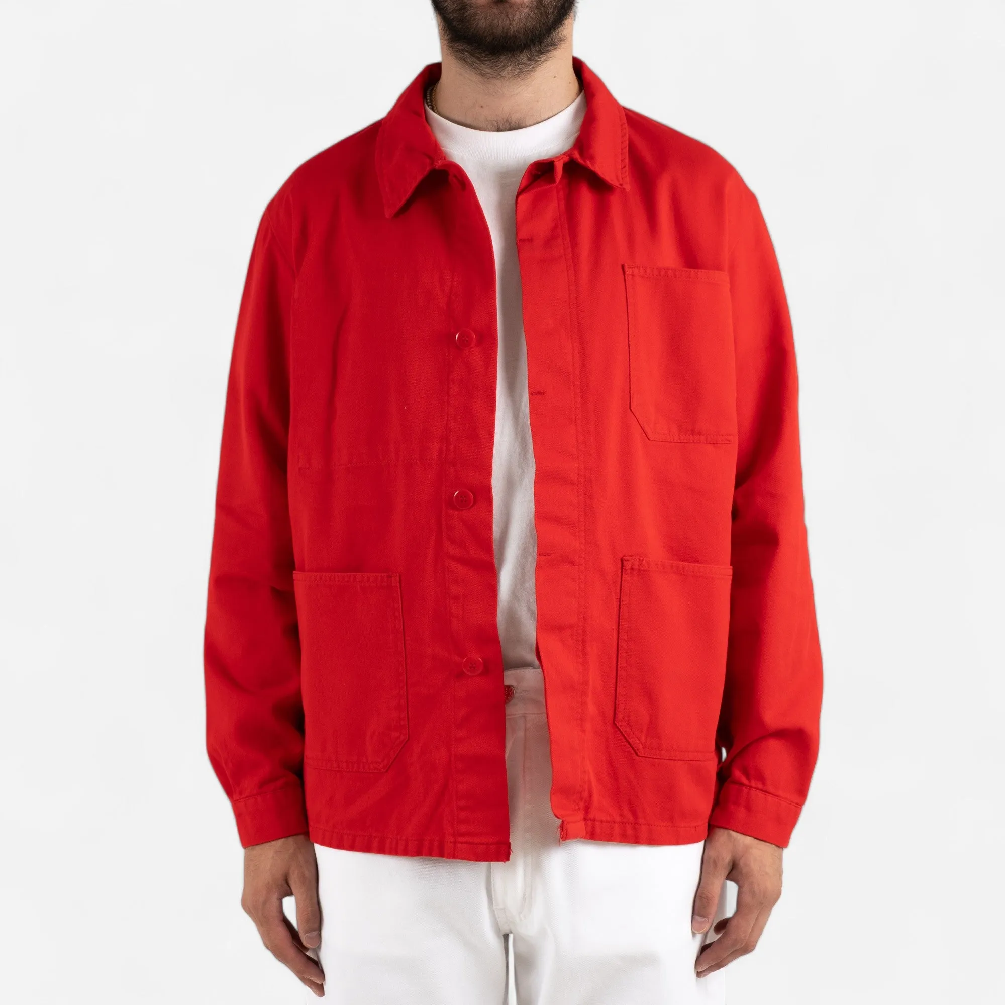 FRENCH CHORE JACKET - RED sold by Universal Surplus