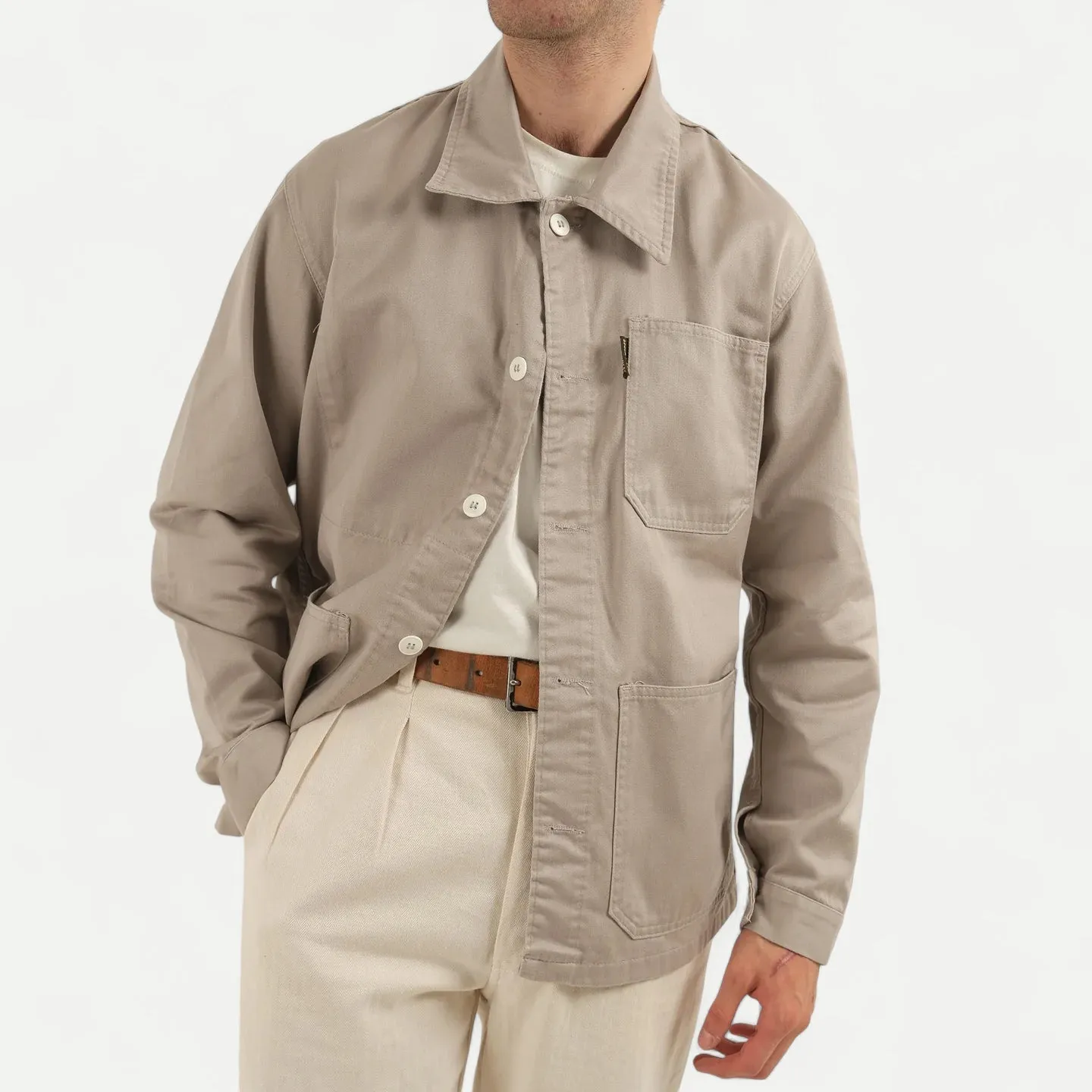 FRENCH GREIGE STRIPED WORK JACKET sold by Universal Surplus product image thumbnail 3