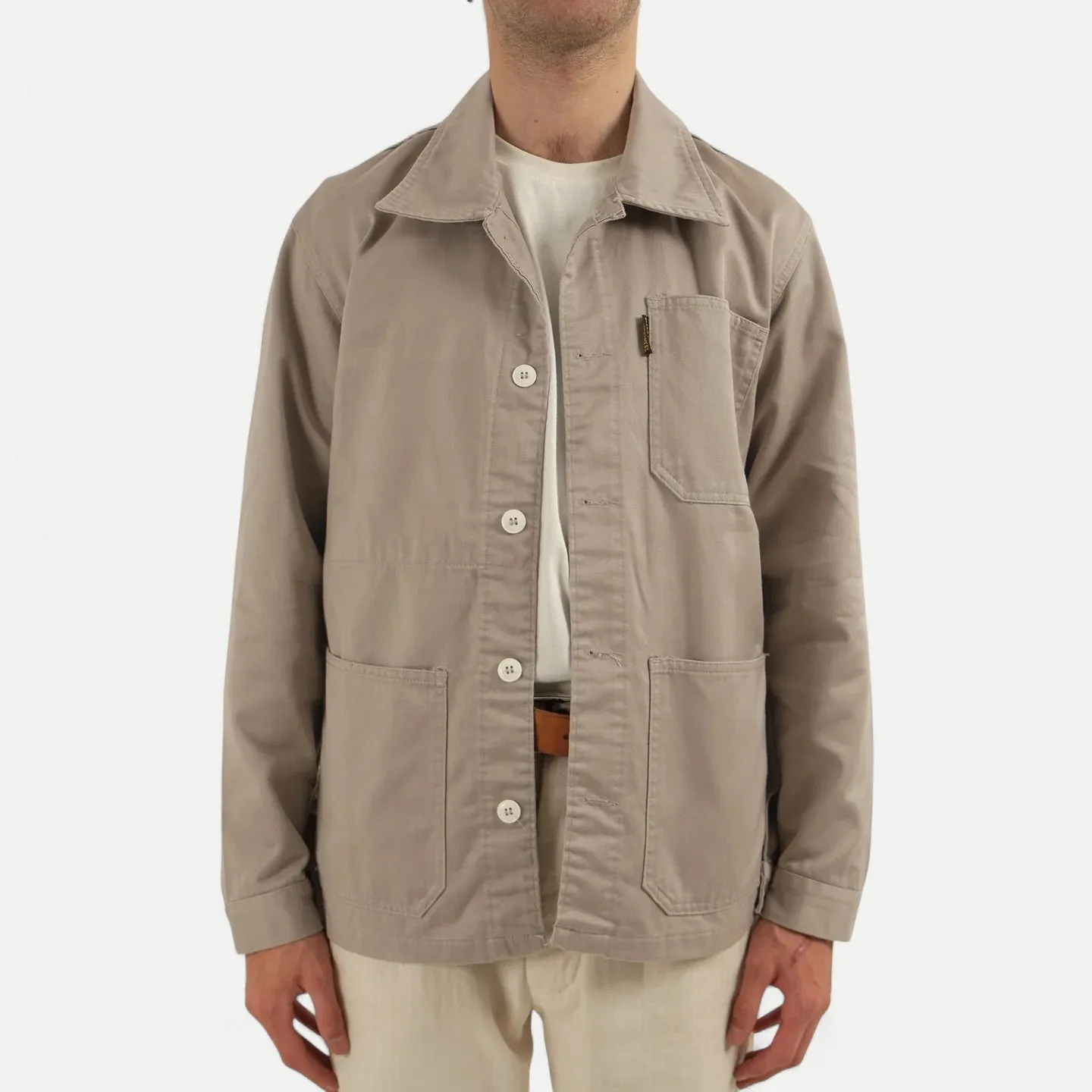 FRENCH GREIGE STRIPED WORK JACKET sold by Universal Surplus product image thumbnail 2