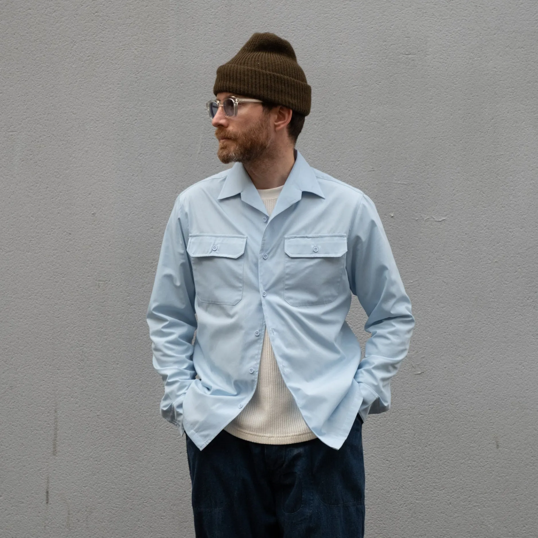 UNIVERSAL CAMP COLLAR SHIRT - LIGHT BLUE sold by Universal Surplus product image thumbnail 2