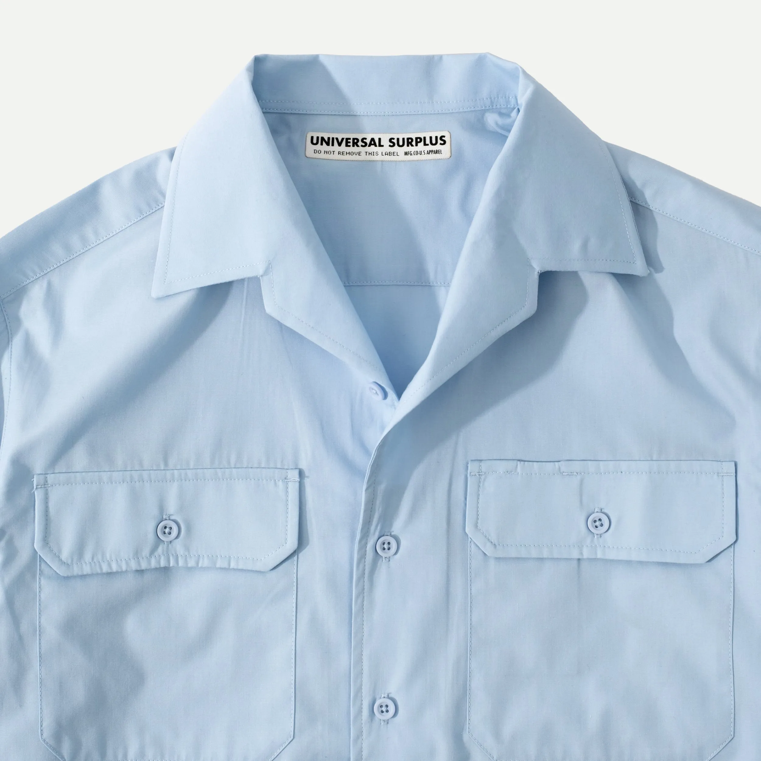 UNIVERSAL CAMP COLLAR SHIRT - LIGHT BLUE sold by Universal Surplus product image thumbnail 3