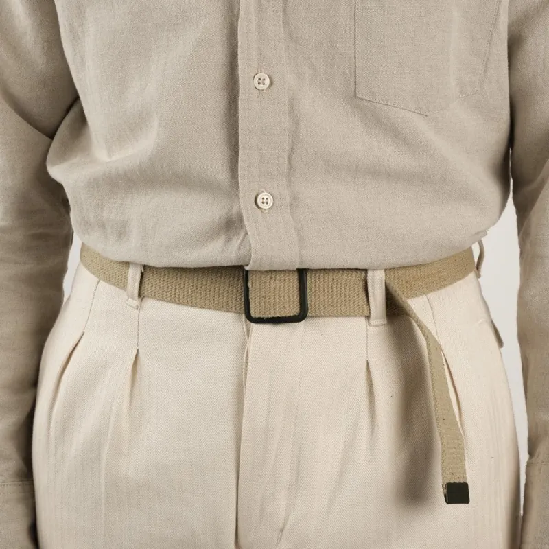 50's FRENCH CANVAS MILITARY BELT made by Universal Surplus