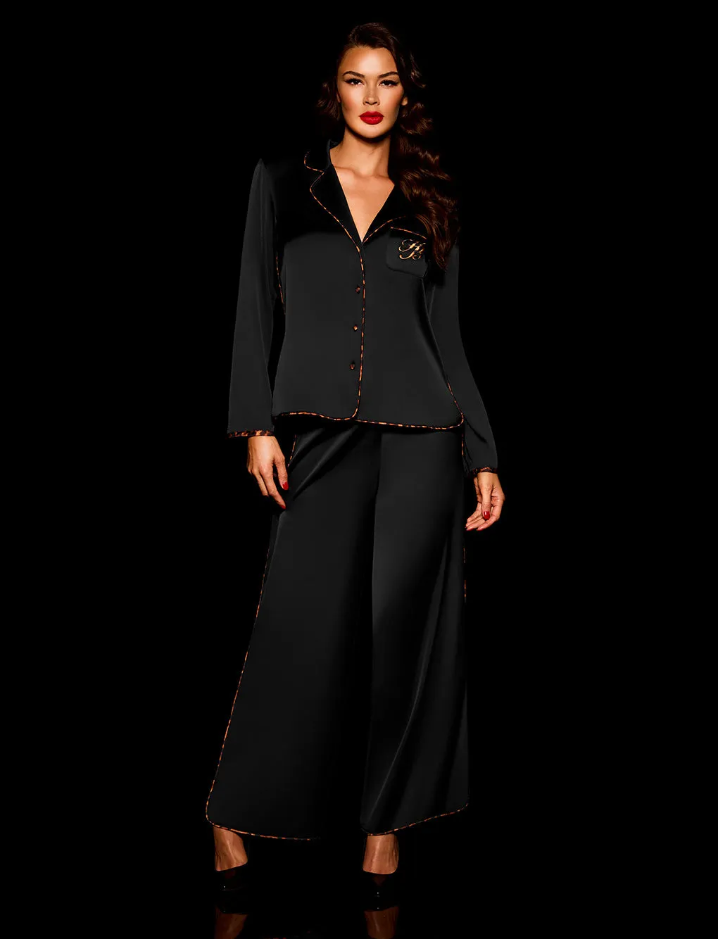 Harper Black Long Sleeve Top sold by Honey Birdette