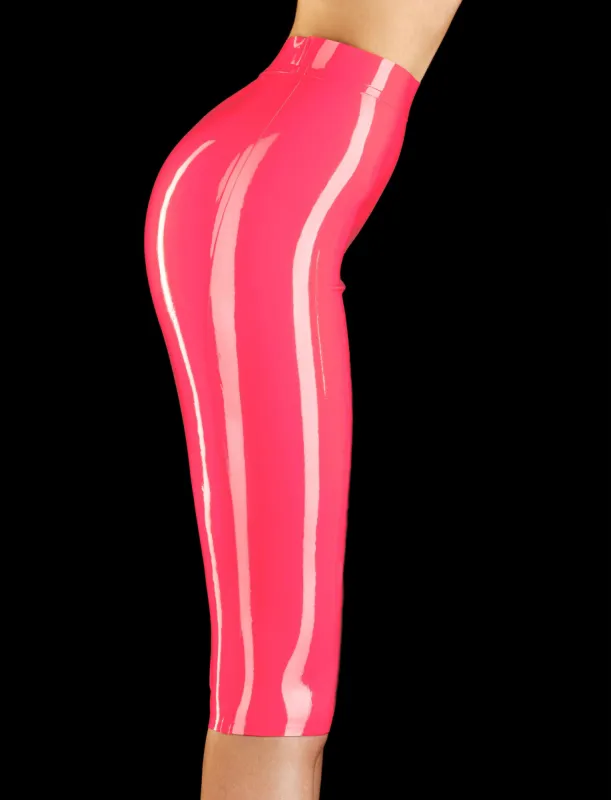 Latex Neon Pink Skirt made by Honey Birdette