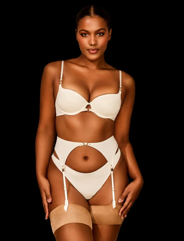 Everyday Smooths Ivory Suspender sold by Honey Birdette