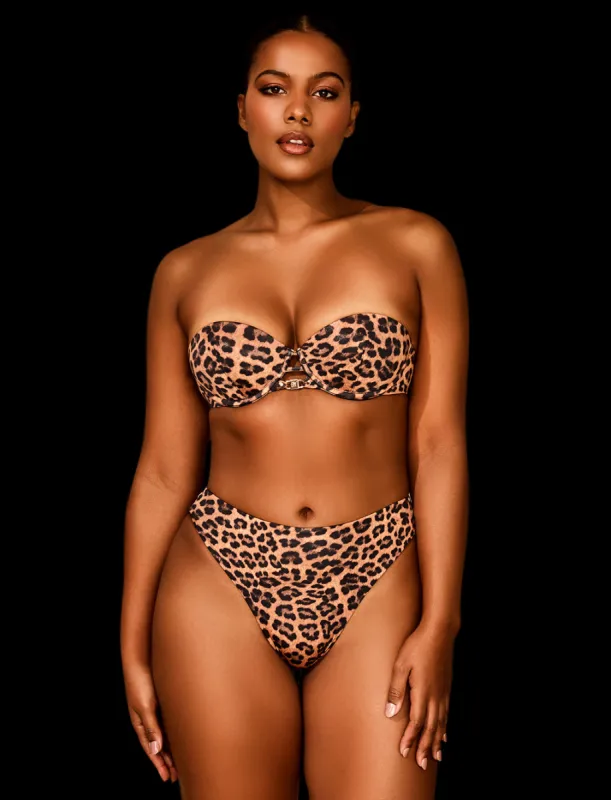 Everyday Smooths Leopard Strapless Push Up Bra sold by Honey Birdette