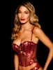 Margot Red Bustier sold by Honey Birdette