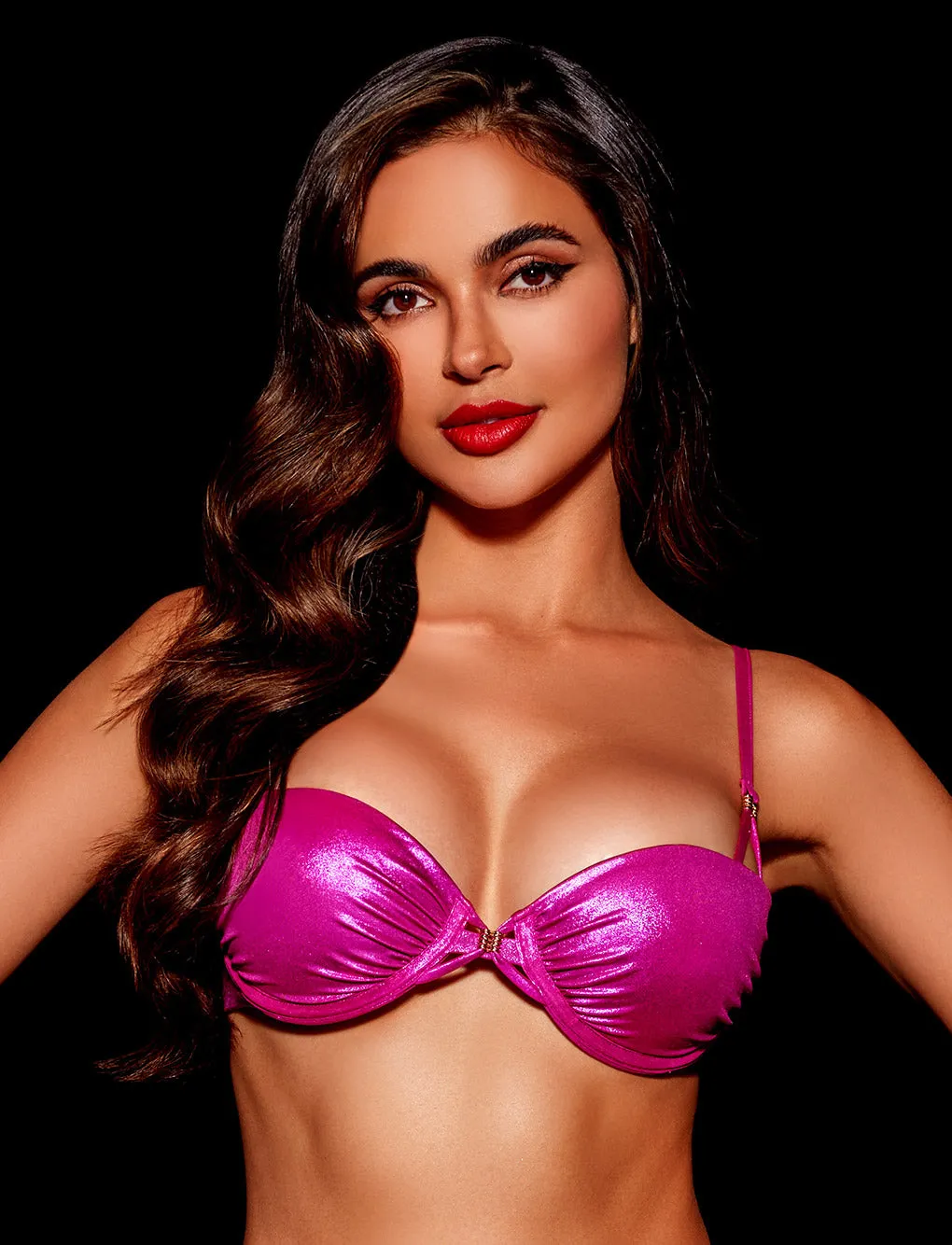 Ziva Pink Push Up Bikini Top sold by Honey Birdette product image thumbnail 2