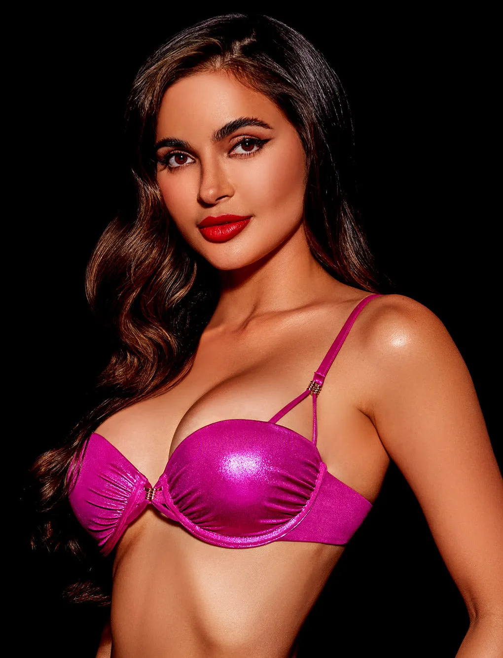 Ziva Pink Push Up Bikini Top sold by Honey Birdette product image thumbnail 4