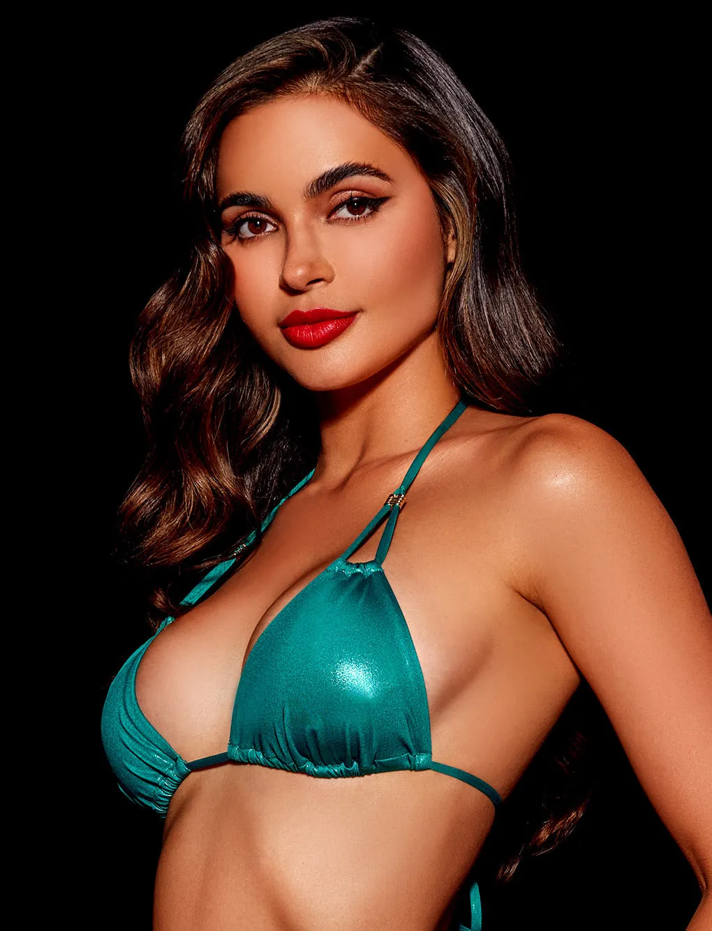 Ziva Teal Bikini Top sold by Honey Birdette product image thumbnail 4