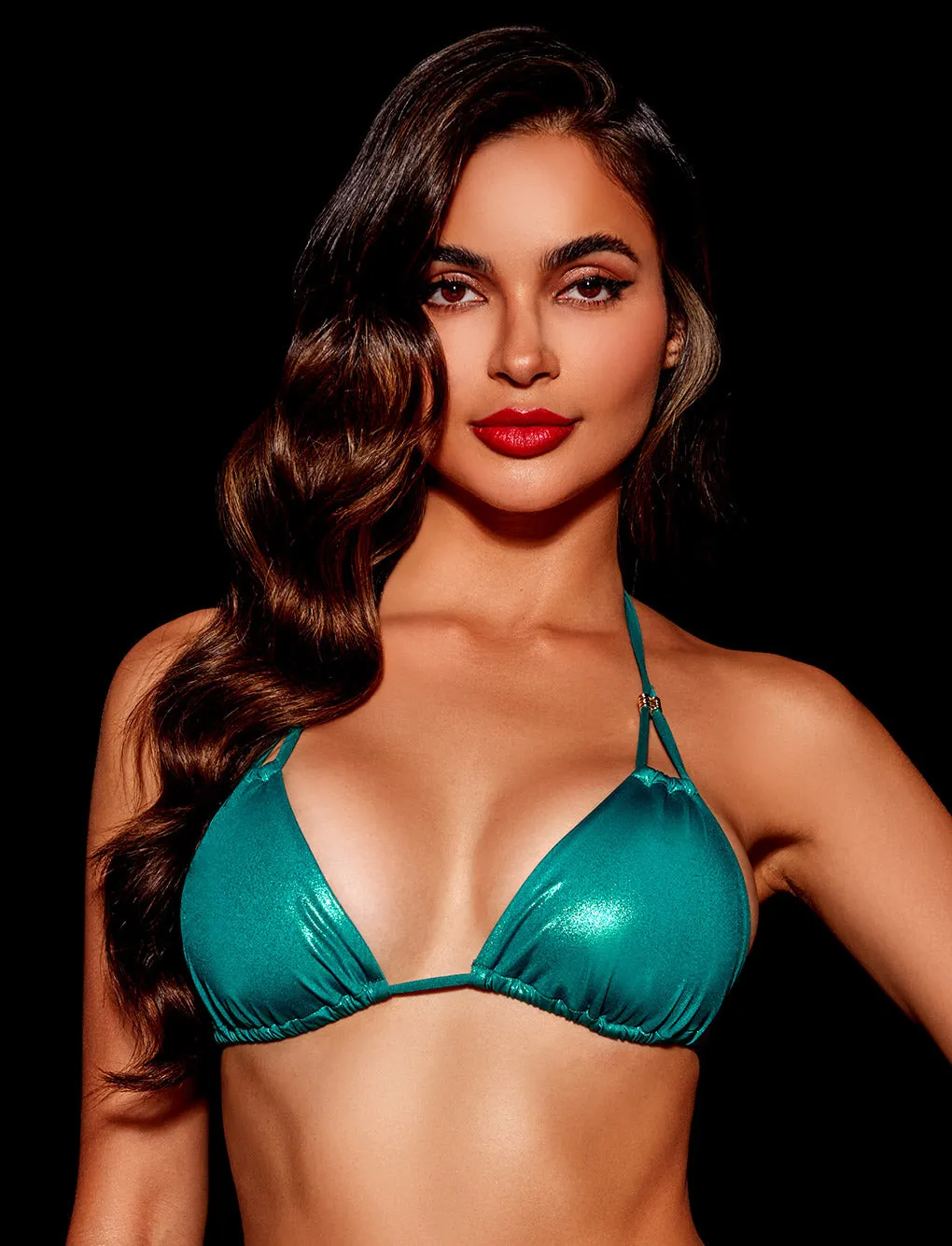 Ziva Teal Bikini Top sold by Honey Birdette product image thumbnail 2